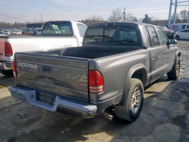 1B7HL38X92S540046 - 2002 DODGE DAKOTA QUA GRAY photo 4