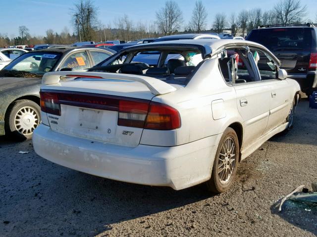 4S3BE656616211034 - 2001 SUBARU LEGACY GT WHITE photo 4