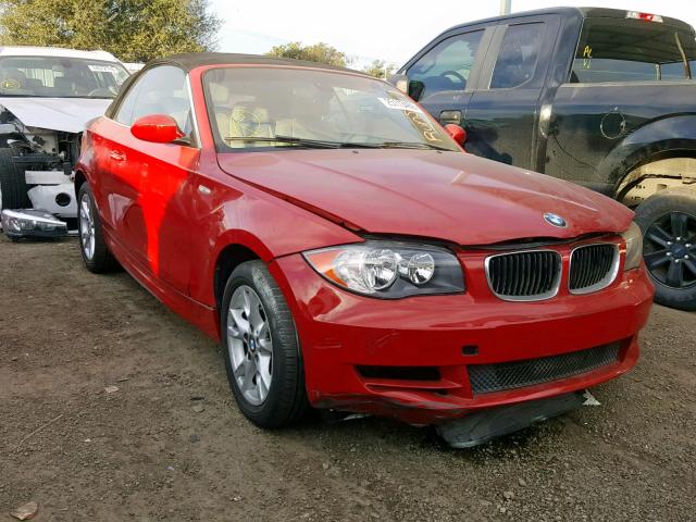 WBAUL73588VJ73981 - 2008 BMW 128 I RED photo 1