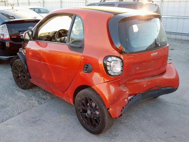 WMEFJ5DA7HK194549 - 2017 SMART FORTWO ORANGE photo 3