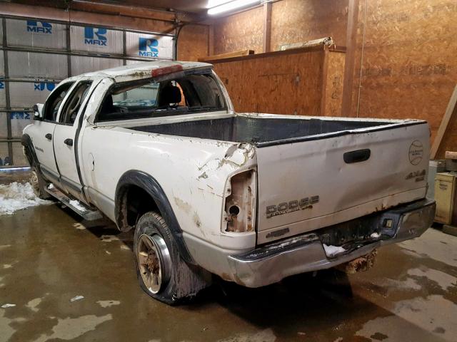 3D7KU28C03G858128 - 2003 DODGE RAM 2500 S WHITE photo 3