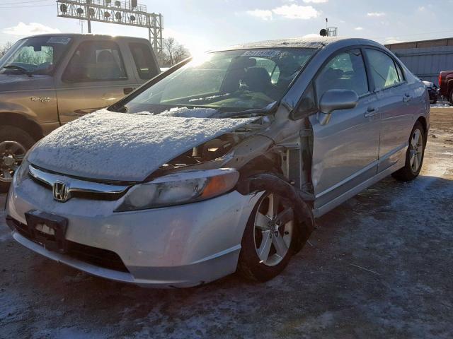 1HGFA16807L077388 - 2007 HONDA CIVIC EX SILVER photo 2