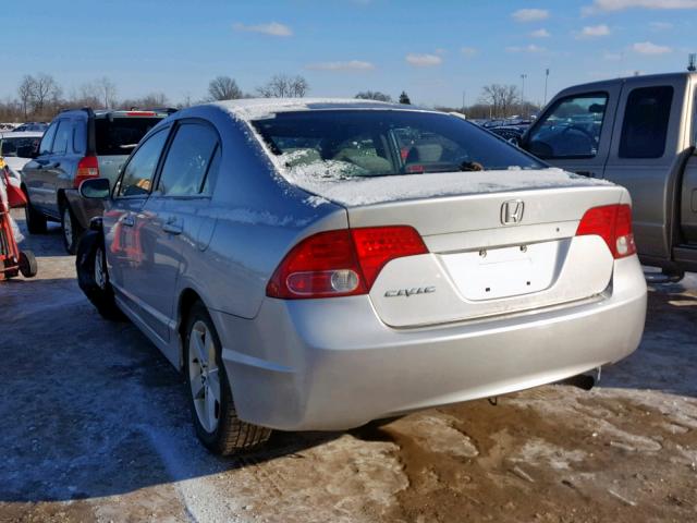 1HGFA16807L077388 - 2007 HONDA CIVIC EX SILVER photo 3