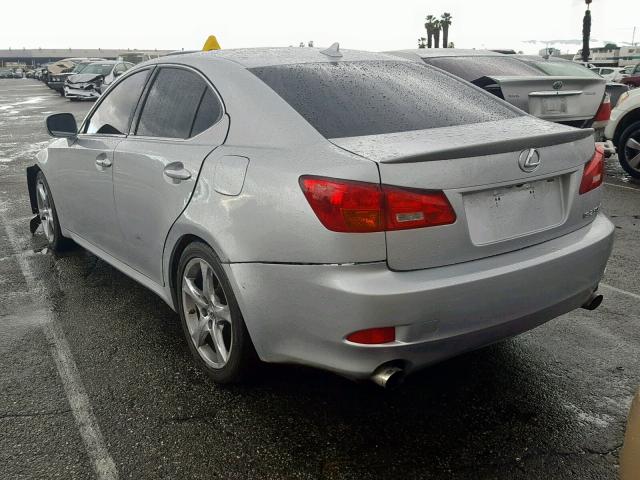 JTHBK262X82063130 - 2008 LEXUS IS 250 SILVER photo 3