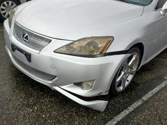 JTHBK262X82063130 - 2008 LEXUS IS 250 SILVER photo 9