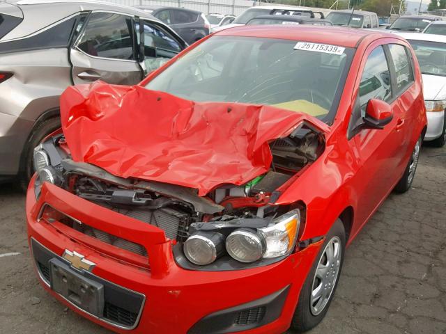 1G1JB6SG8F4158575 - 2015 CHEVROLET SONIC LS RED photo 2