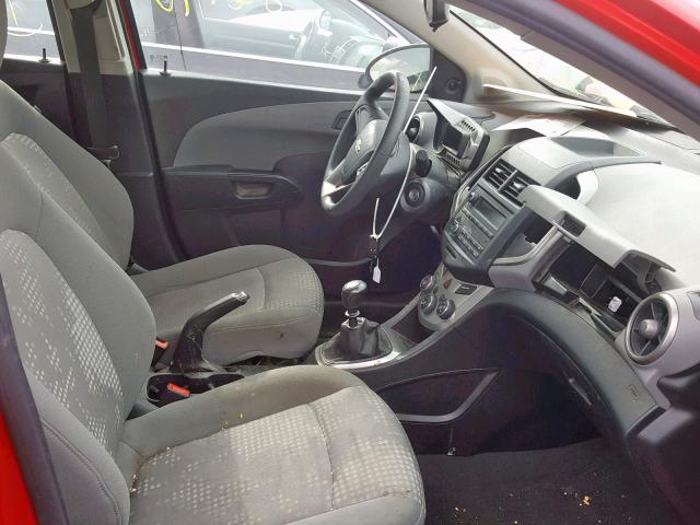 1G1JB6SG8F4158575 - 2015 CHEVROLET SONIC LS RED photo 5