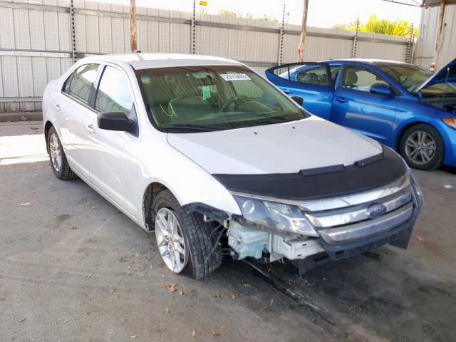 3FAHP0GA5AR220111 - 2010 FORD FUSION S WHITE photo 1