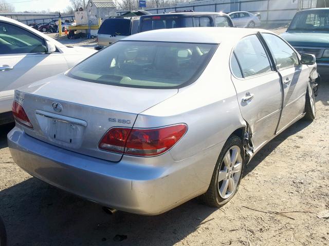 JTHBA30G355079418 - 2005 LEXUS ES 330 SILVER photo 4