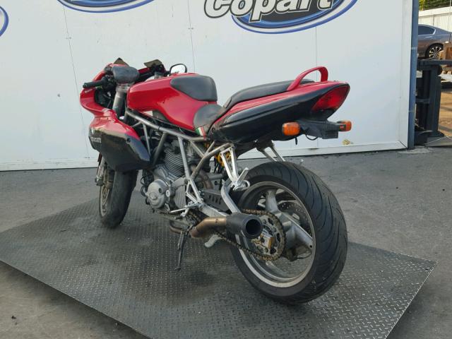 ZDM1LA3K21B004463 - 2001 DUCATI 750 SS RED photo 3