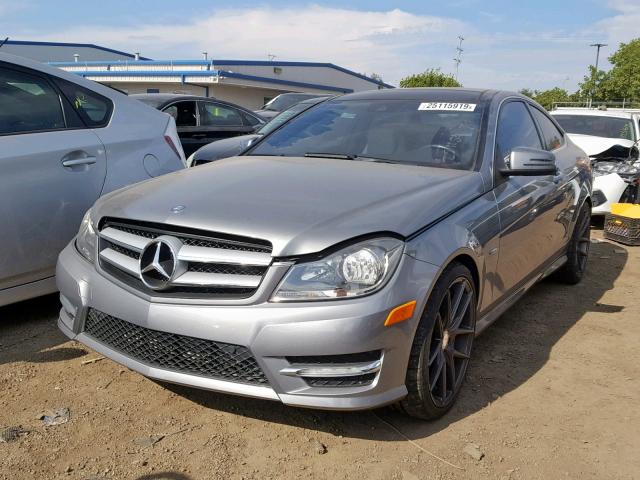 WDDGJ4HB2CF861549 - 2012 MERCEDES-BENZ C 250 SILVER photo 2