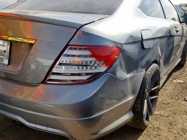 WDDGJ4HB2CF861549 - 2012 MERCEDES-BENZ C 250 SILVER photo 9