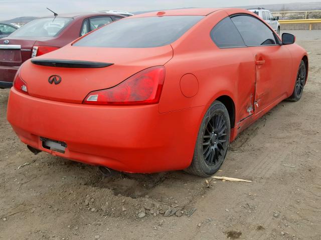 JNKCV64E08M123419 - 2008 INFINITI G37 BASE RED photo 4