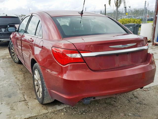 1C3CCBBB6CN166713 - 2012 CHRYSLER 200 TOURIN RED photo 3