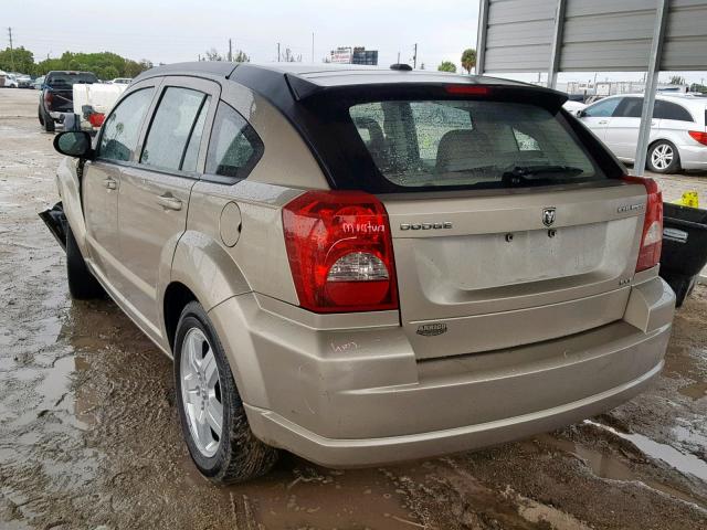 1B3HB48A99D259112 - 2009 DODGE CALIBER SX TAN photo 3