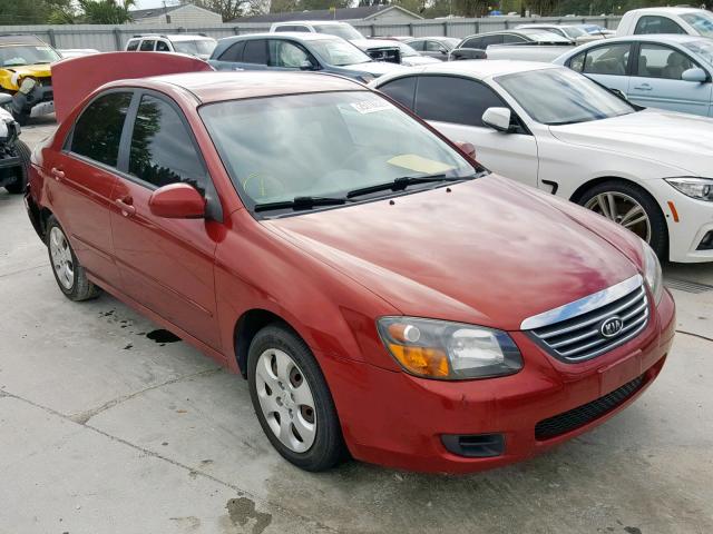 KNAFE221695633354 - 2009 KIA SPECTRA EX BURGUNDY photo 1