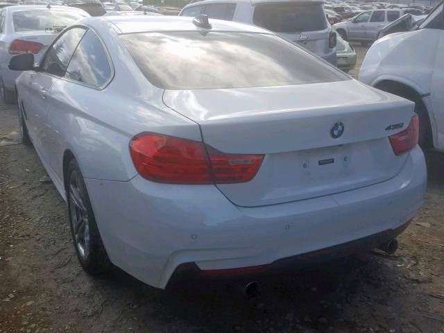 WBA3R5C5XEK186744 - 2014 BMW 435 XI WHITE photo 3