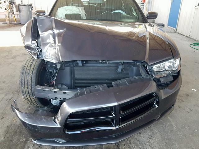 2C3CDXHG2EH203362 - 2014 DODGE CHARGER SX GRAY photo 7