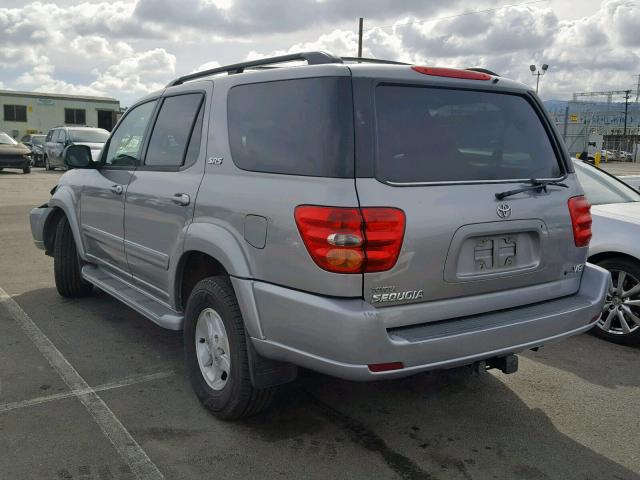 5TDZT34A74S230916 - 2004 TOYOTA SEQUOIA SR SILVER photo 3