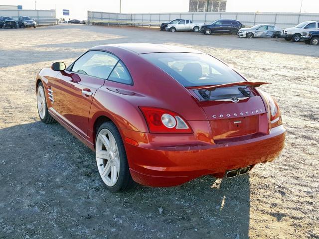 1C3AN69L54X004925 - 2004 CHRYSLER CROSSFIRE BURGUNDY photo 3