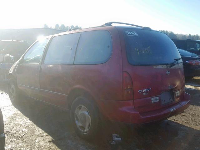 4N2DN11W0PD803824 - 1993 NISSAN QUEST GXE RED photo 3