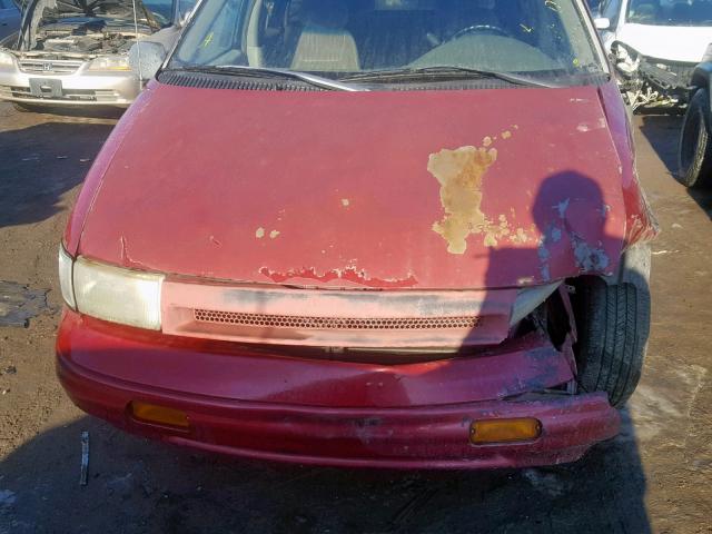 4N2DN11W0PD803824 - 1993 NISSAN QUEST GXE RED photo 7