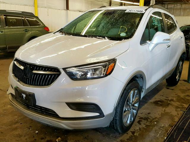 KL4CJESB7HB124900 - 2017 BUICK ENCORE PRE WHITE photo 2