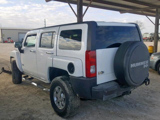 5GTDN13E078216760 - 2007 HUMMER H3 WHITE photo 3