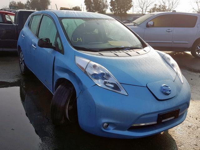 1N4AZ0CP3FC312426 - 2015 NISSAN LEAF S BLUE photo 1