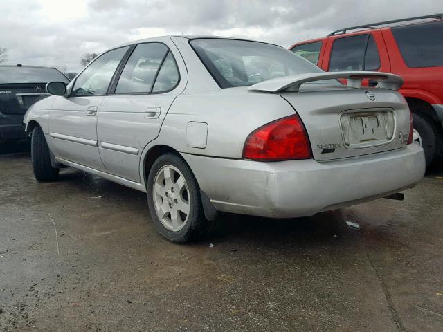 3N1CB51D46L555831 - 2006 NISSAN SENTRA 1.8 SILVER photo 3