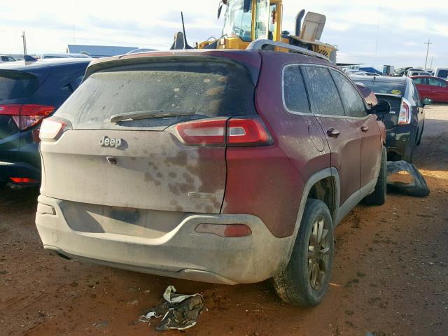 1C4PJLCB2GW332104 - 2016 JEEP CHEROKEE L BURGUNDY photo 4