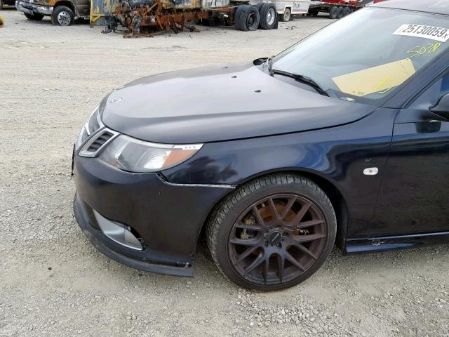 YS3FB49Y981005393 - 2008 SAAB 9-3 2.0T BLACK photo 9