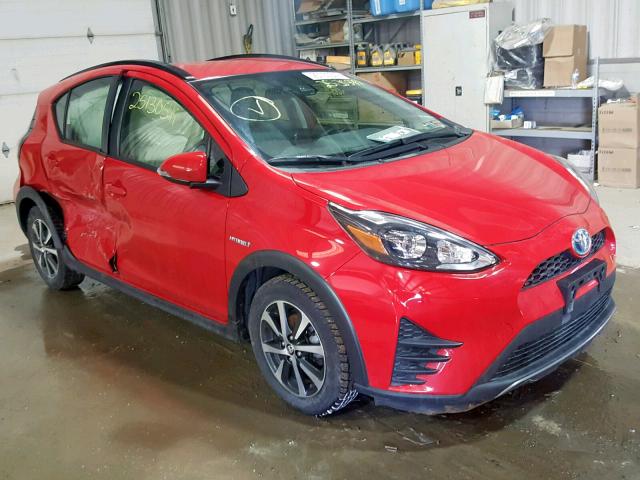 JTDKDTB31J1604397 - 2018 TOYOTA PRIUS C RED photo 1