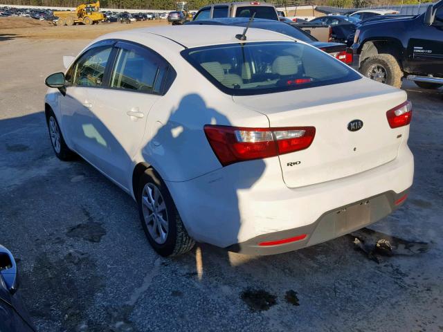 KNADM4A36F6443018 - 2015 KIA RIO LX WHITE photo 3