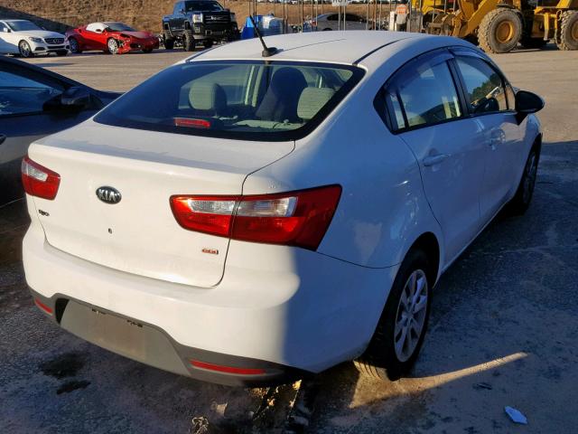 KNADM4A36F6443018 - 2015 KIA RIO LX WHITE photo 4