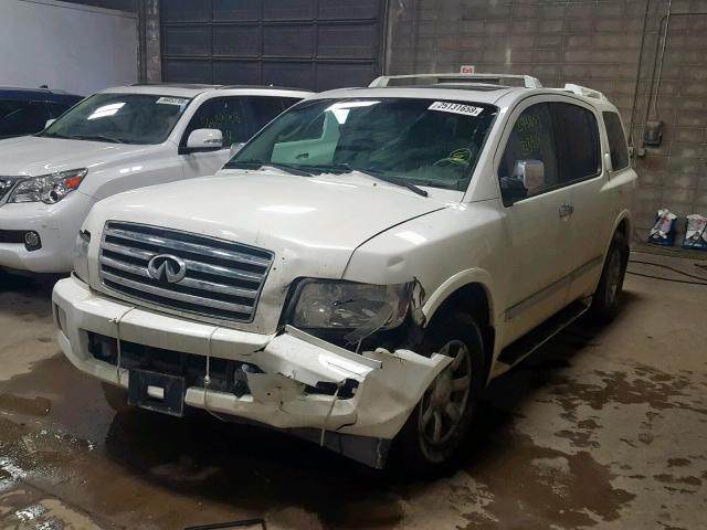 5N3AA08C86N814802 - 2006 INFINITI QX56 WHITE photo 2