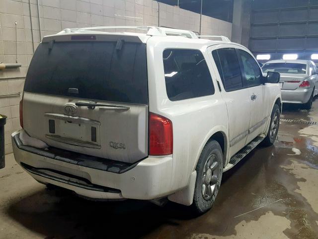 5N3AA08C86N814802 - 2006 INFINITI QX56 WHITE photo 4