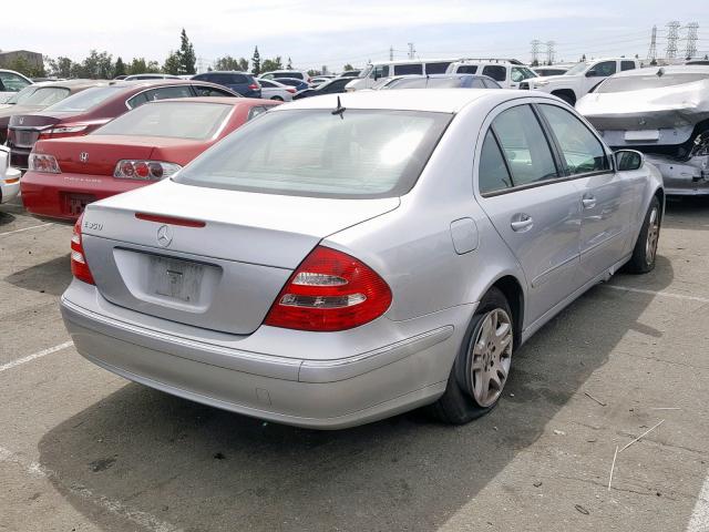 WDBUF56J96A770244 - 2006 MERCEDES-BENZ E 350 SILVER photo 4