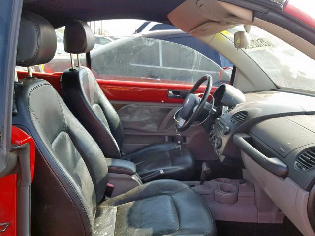3VWCD31Y65M315278 - 2005 VOLKSWAGEN NEW BEETLE Qırmızı foto 5