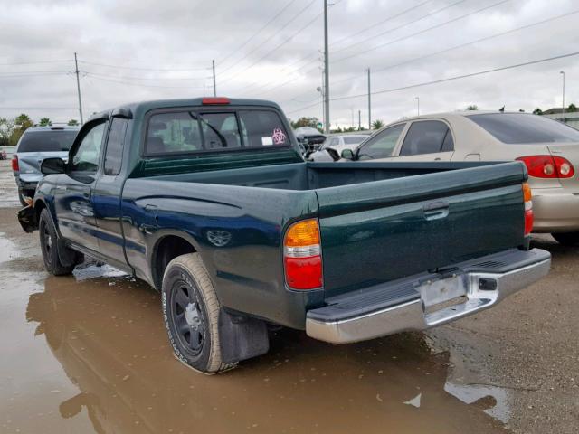 5TEVL52N82Z081268 - 2002 TOYOTA TACOMA XTR GREEN photo 3