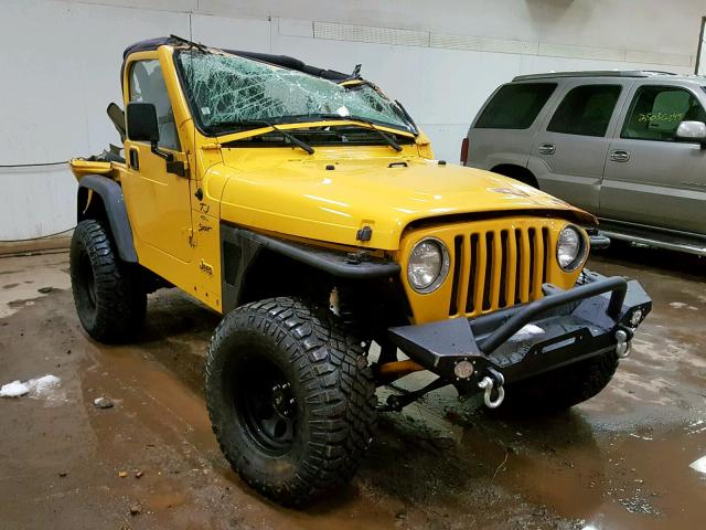 1J4FA49S61P330473 - 2001 JEEP WRANGLER / YELLOW photo 1