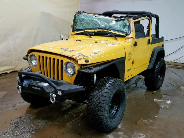 1J4FA49S61P330473 - 2001 JEEP WRANGLER / YELLOW photo 2