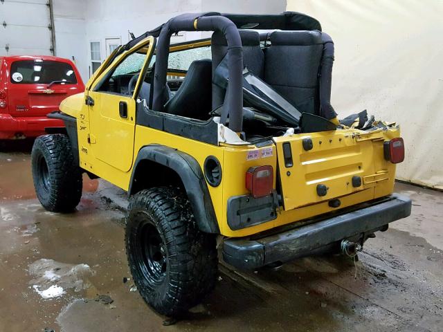 1J4FA49S61P330473 - 2001 JEEP WRANGLER / YELLOW photo 3