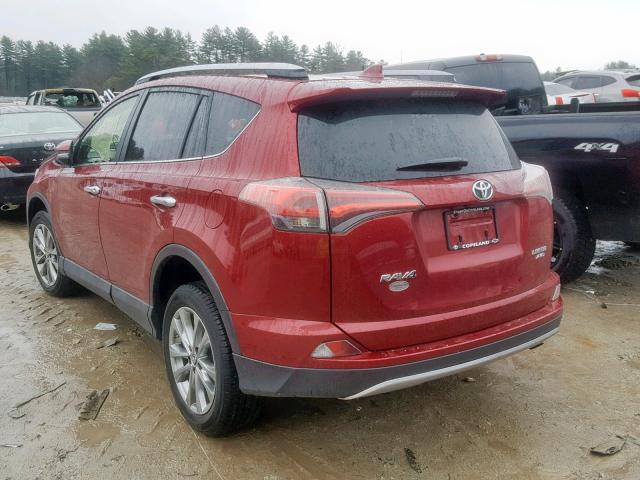 JTMDFREV7JD236759 - 2018 TOYOTA RAV4 LIMIT RED photo 3