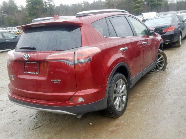 JTMDFREV7JD236759 - 2018 TOYOTA RAV4 LIMIT RED photo 4