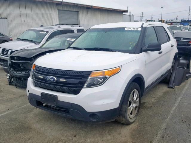 1FM5K8AR8DGB80171 - 2013 FORD EXPLORER P WHITE photo 2