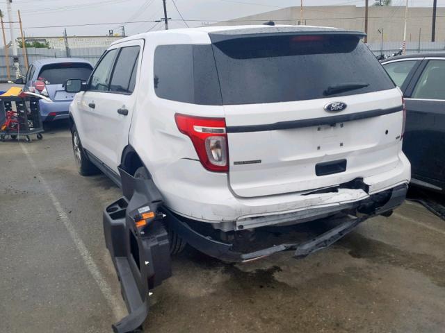 1FM5K8AR8DGB80171 - 2013 FORD EXPLORER P WHITE photo 3