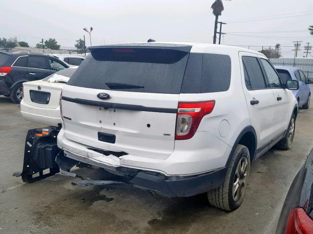 1FM5K8AR8DGB80171 - 2013 FORD EXPLORER P WHITE photo 4