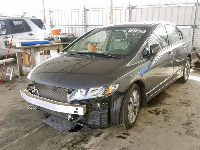 19XFA1F90BE000125 - 2011 HONDA CIVIC EXL GRAY photo 2