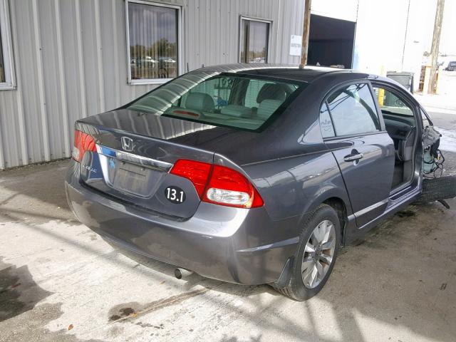 19XFA1F90BE000125 - 2011 HONDA CIVIC EXL GRAY photo 4